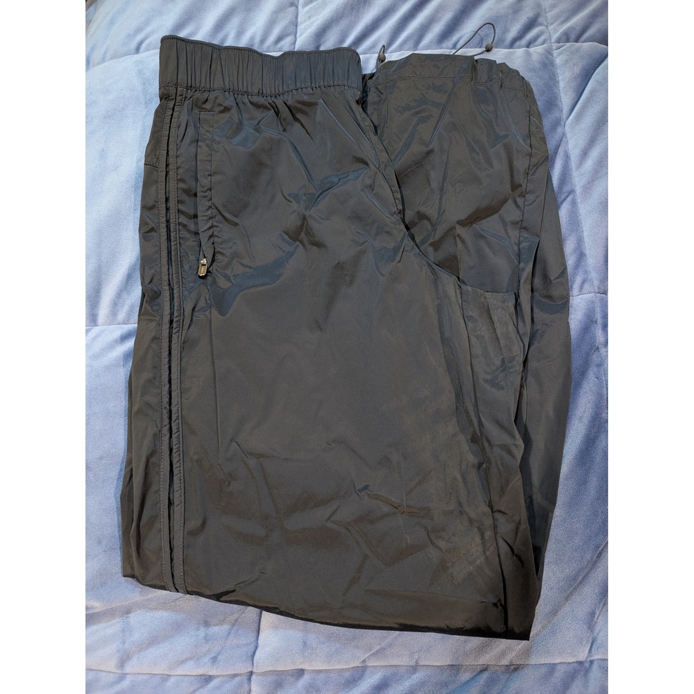 Athleta Rise Track Pants Women Small Black Bungee Hem Nylon Stretch Joggers